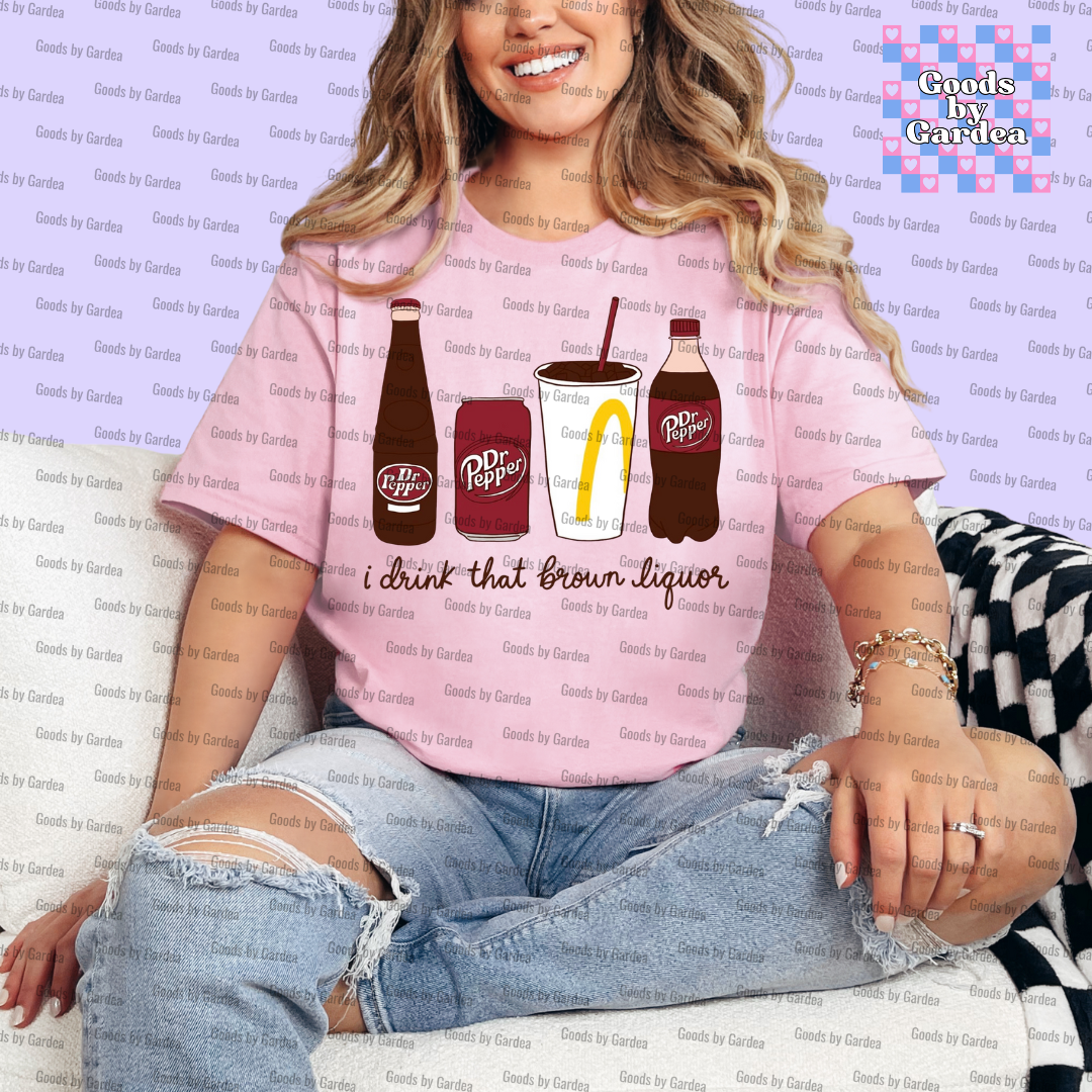 Brown Liquor Dr Pepper Shirt