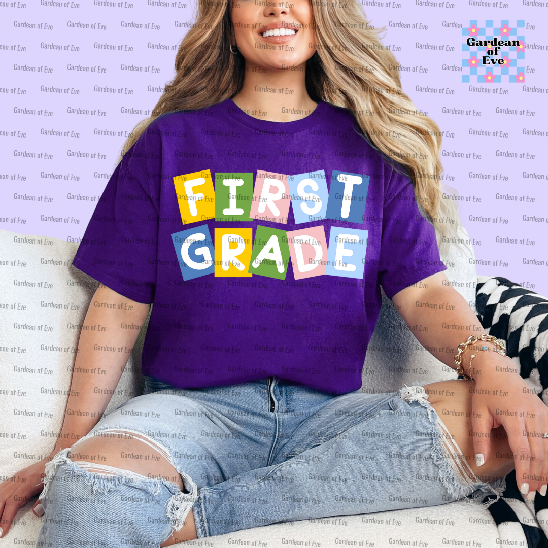 Colorful Blocks Grade Level Shirt