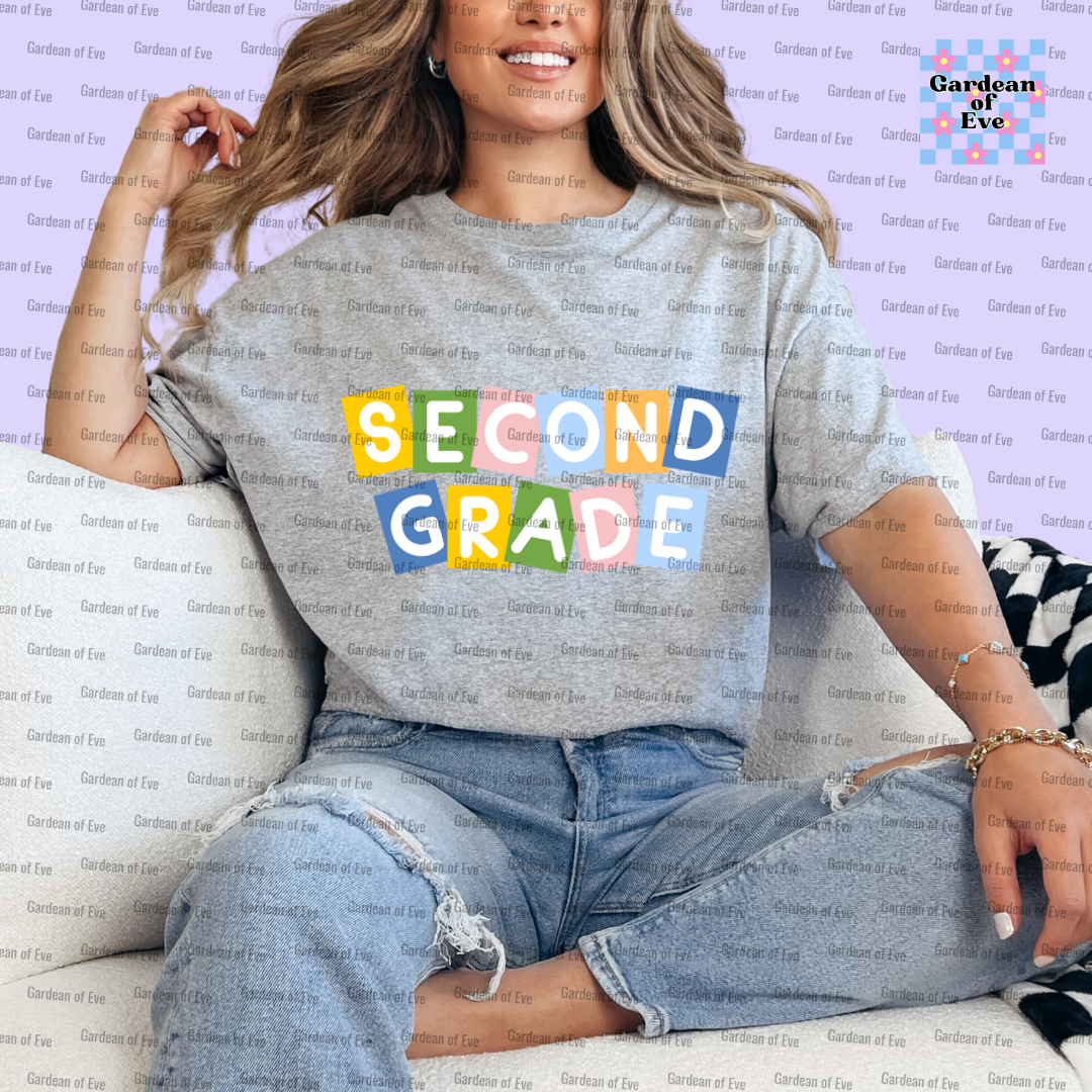 Colorful Blocks Grade Level Shirt