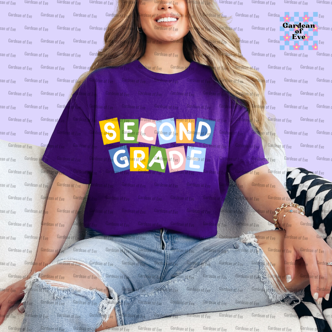 Colorful Blocks Grade Level Shirt