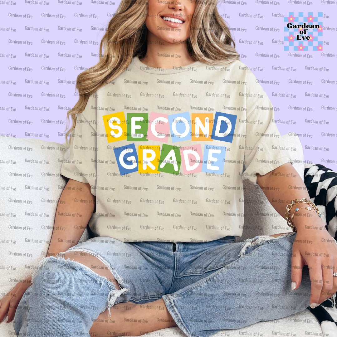 Colorful Blocks Grade Level Shirt