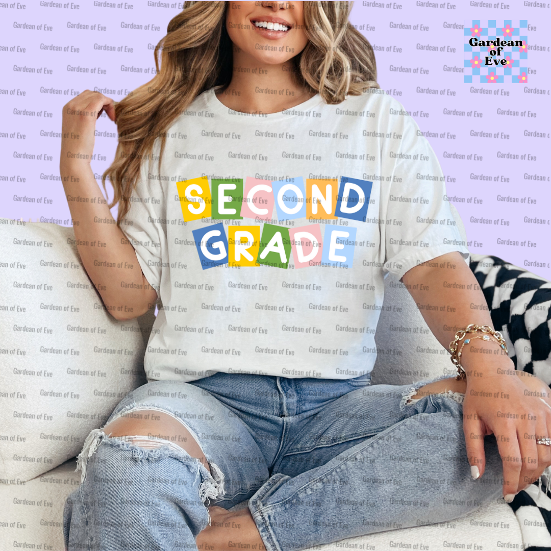 Colorful Blocks Grade Level Shirt