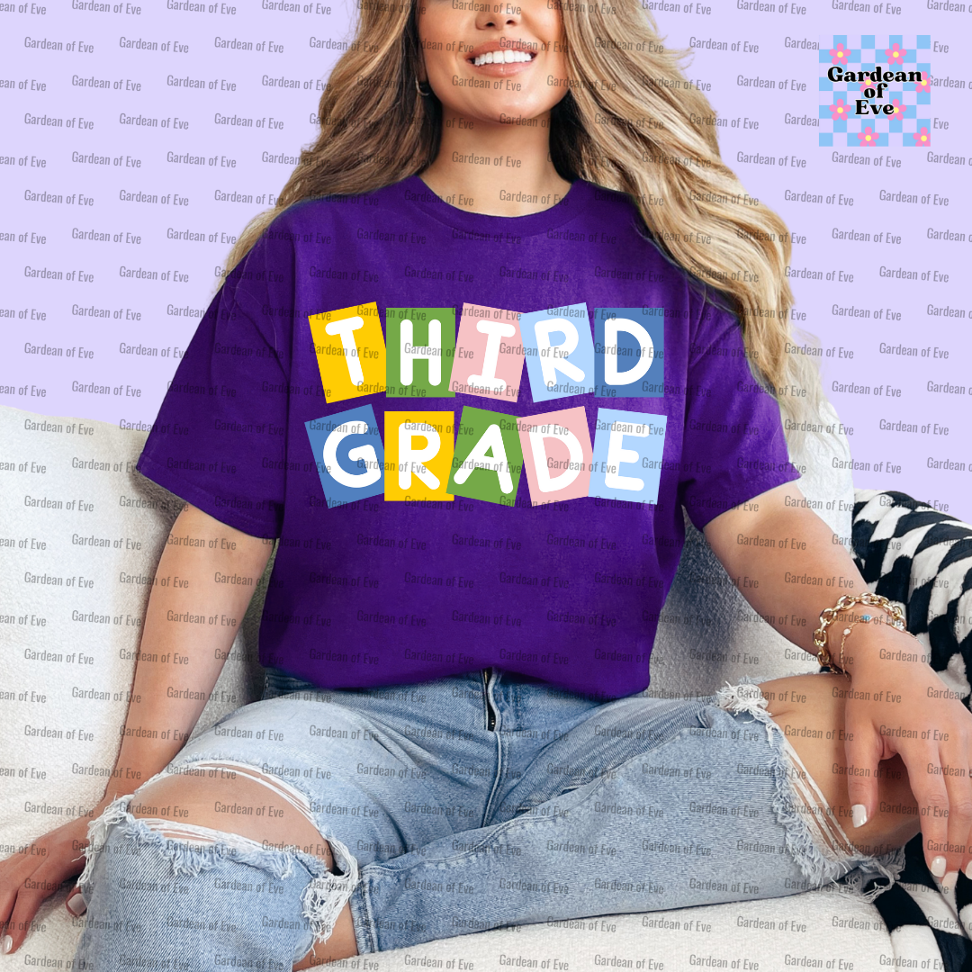 Colorful Blocks Grade Level Shirt