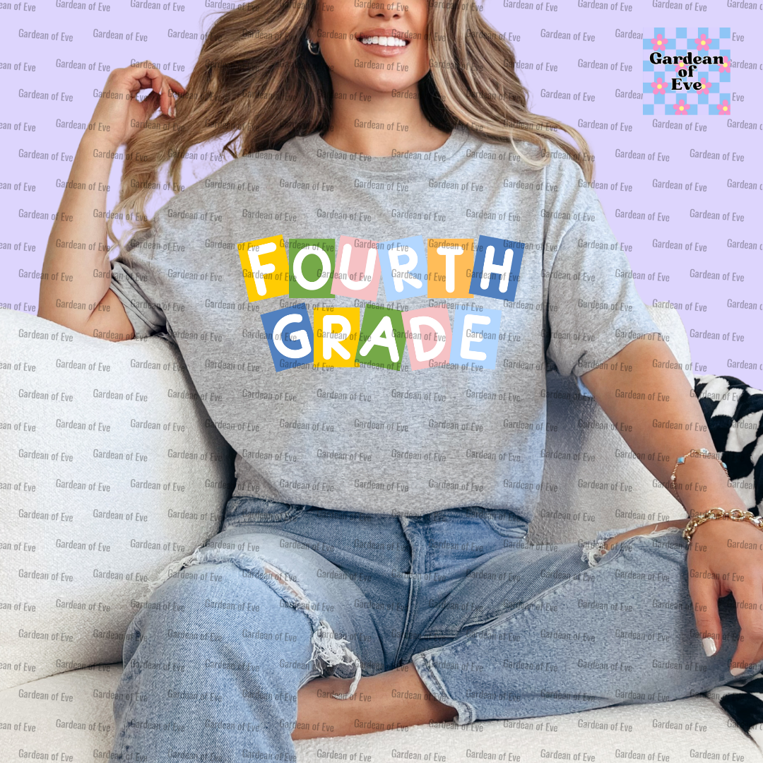 Colorful Blocks Grade Level Shirt
