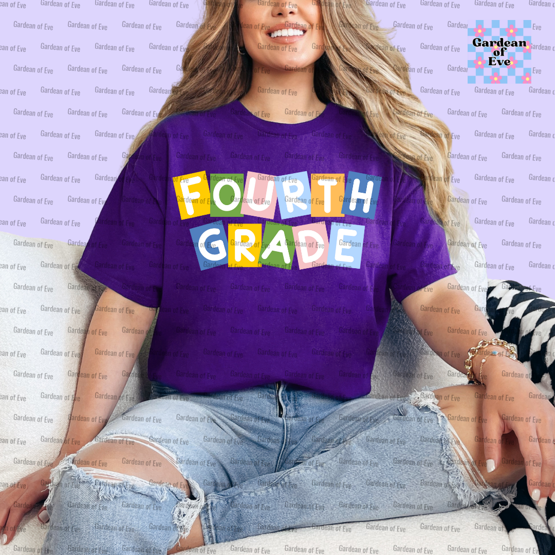 Colorful Blocks Grade Level Shirt