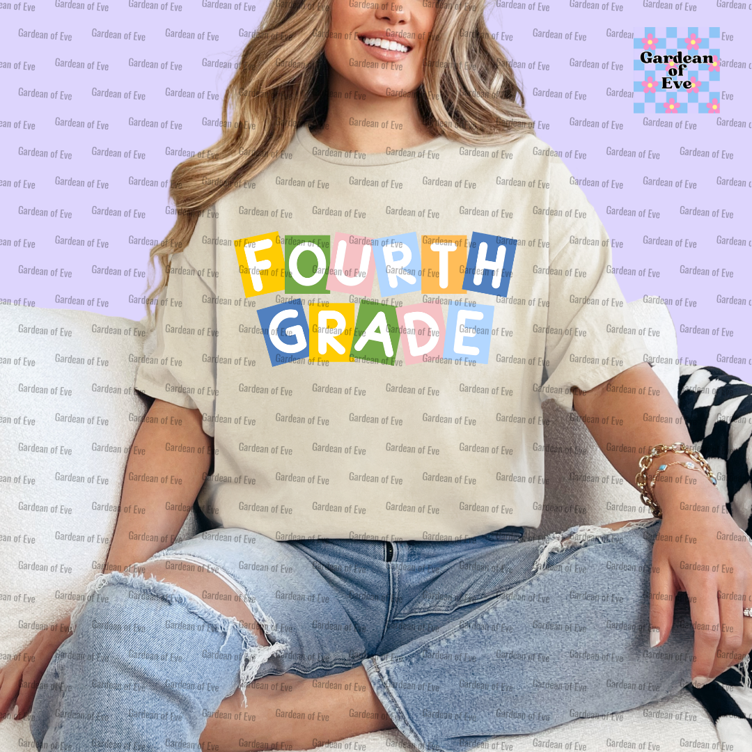 Colorful Blocks Grade Level Shirt