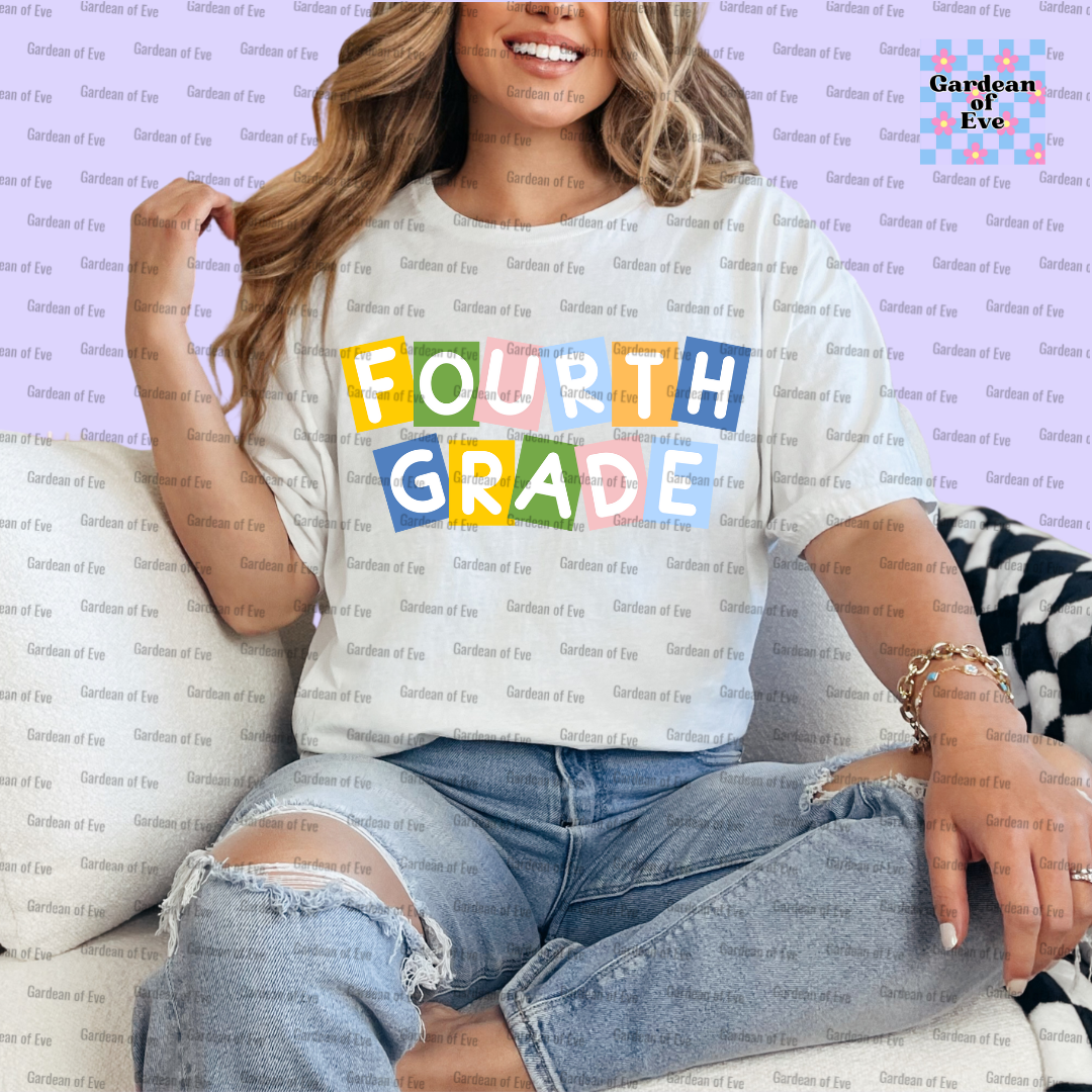Colorful Blocks Grade Level Shirt
