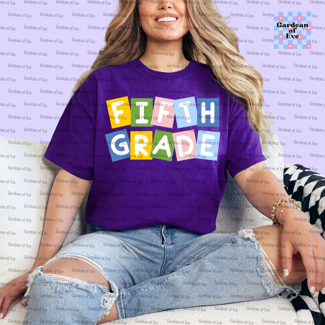 Colorful Blocks Grade Level Shirt
