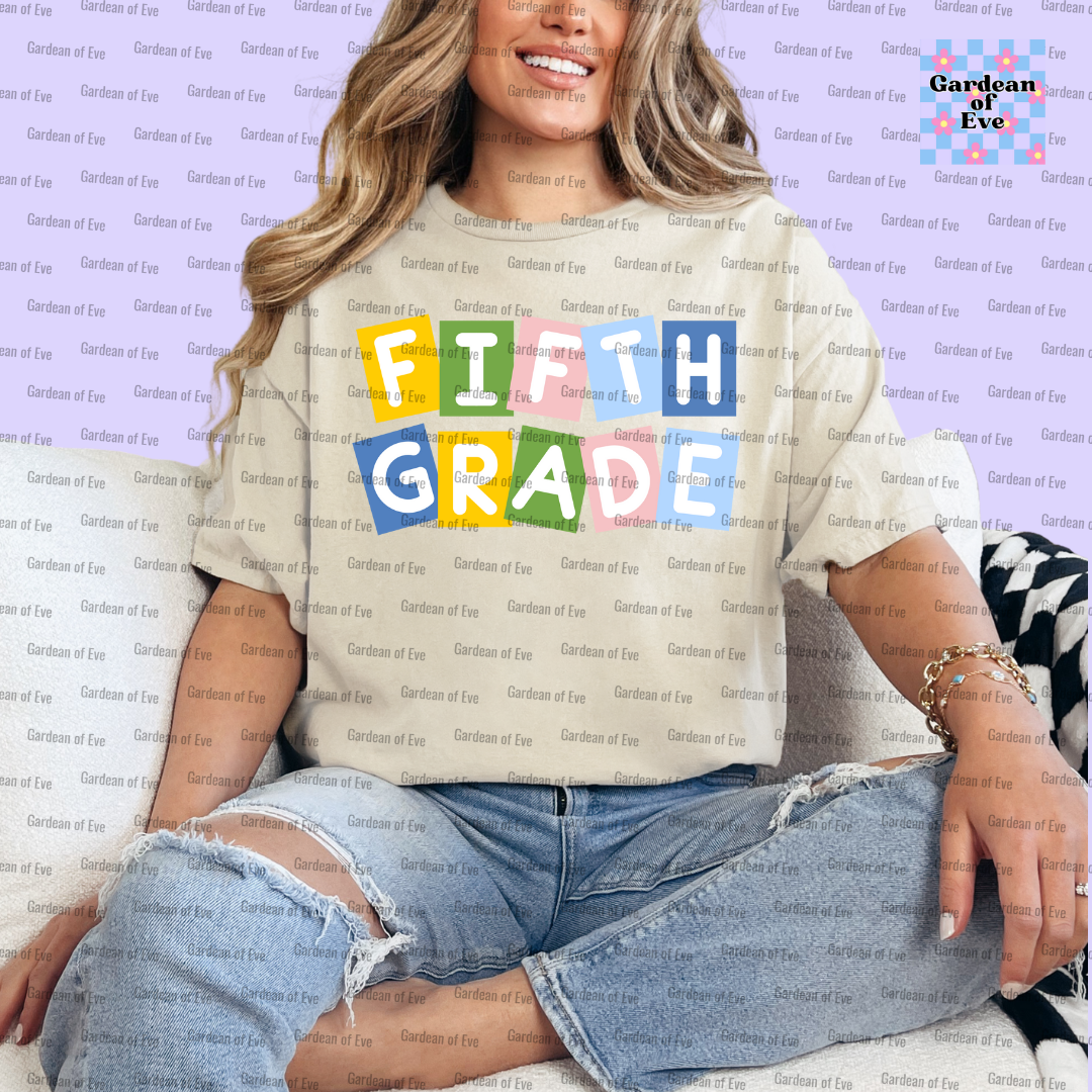 Colorful Blocks Grade Level Shirt