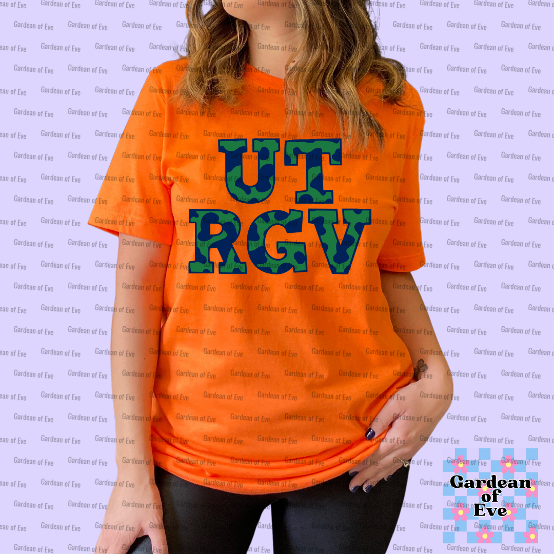 Cow Print UTRGV Shirt