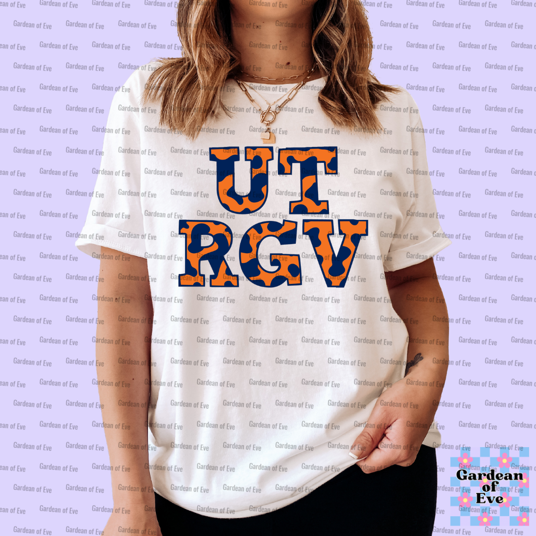 Cow Print UTRGV Shirt