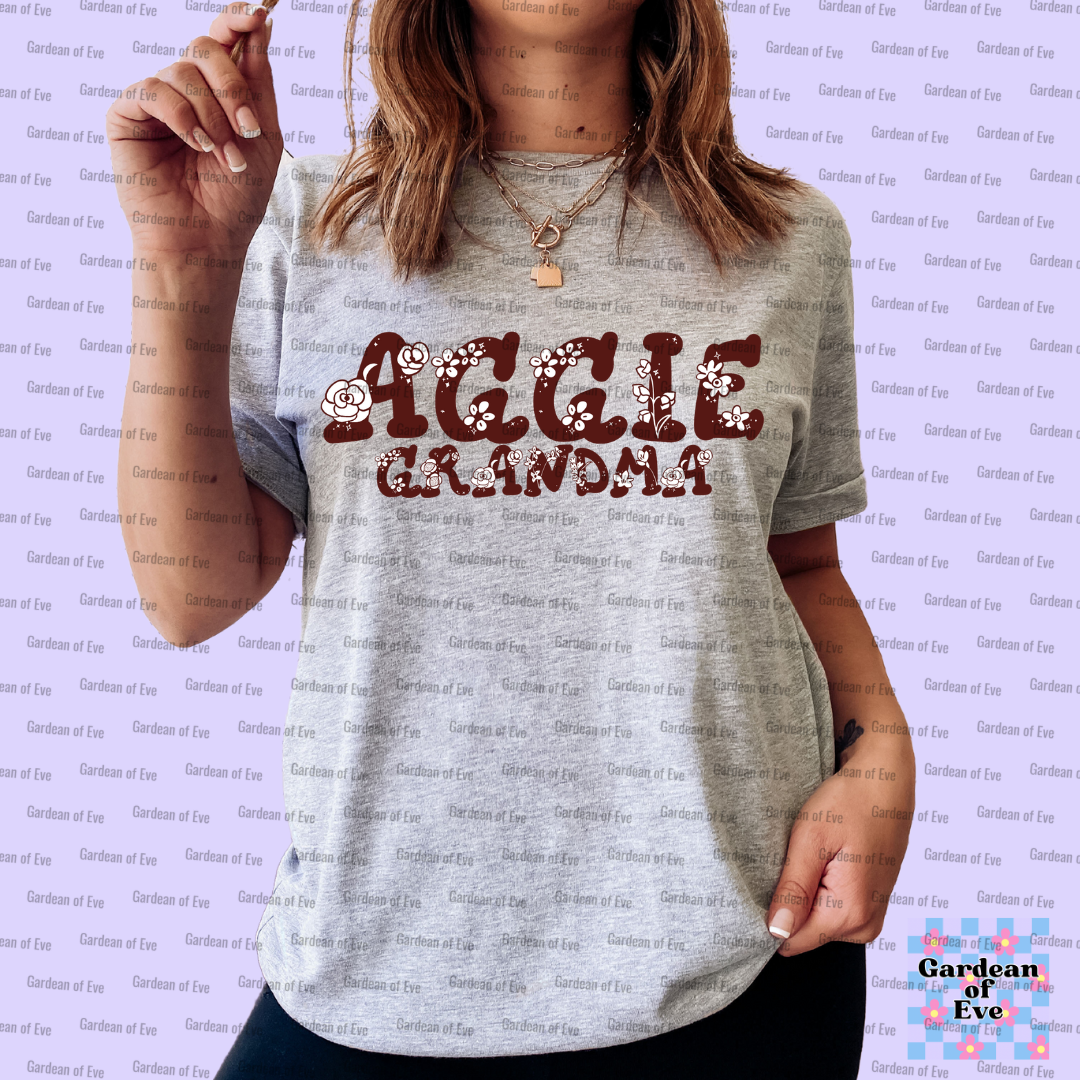 Floral Aggie Grandma Shirt