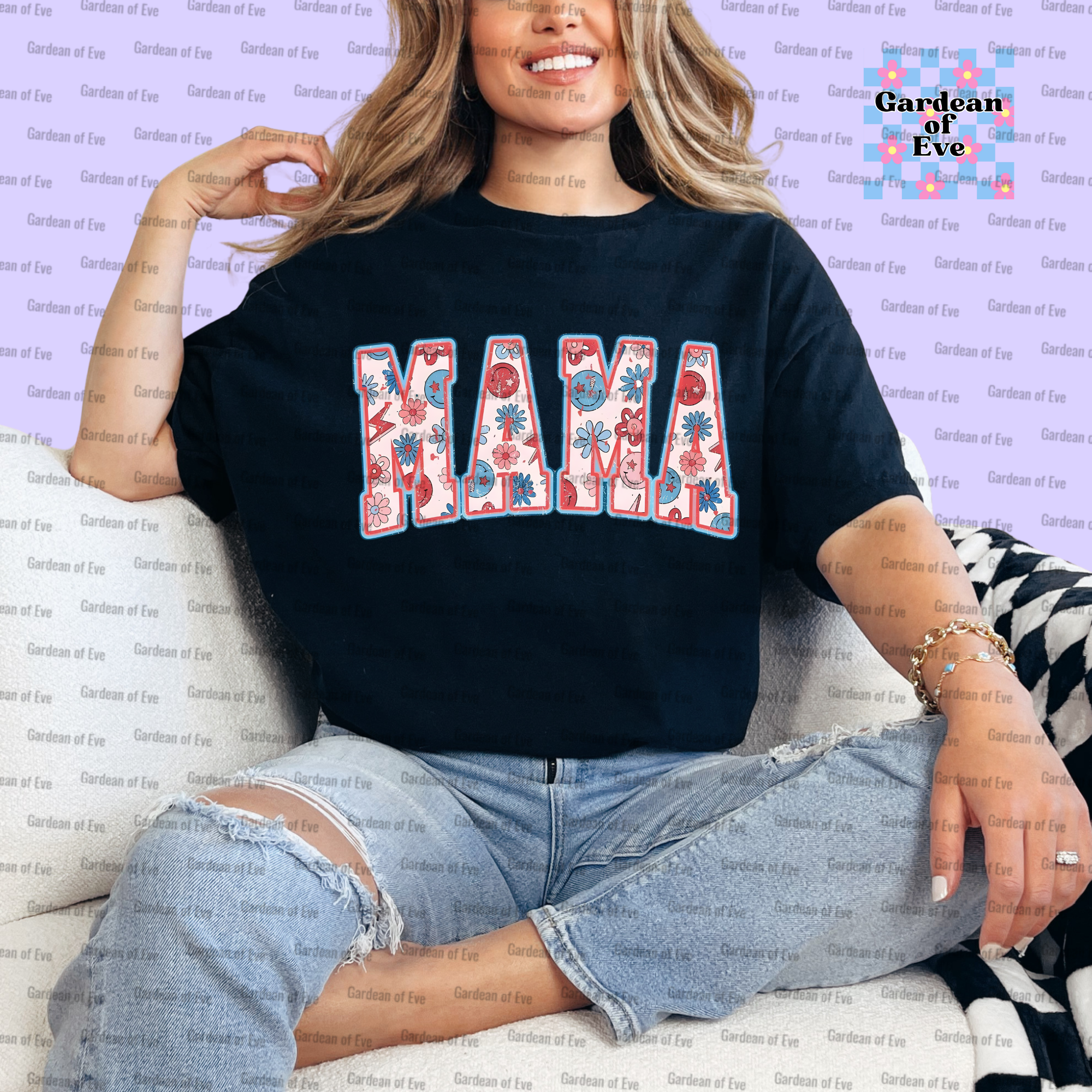 Red, White and Blue Mama Shirt