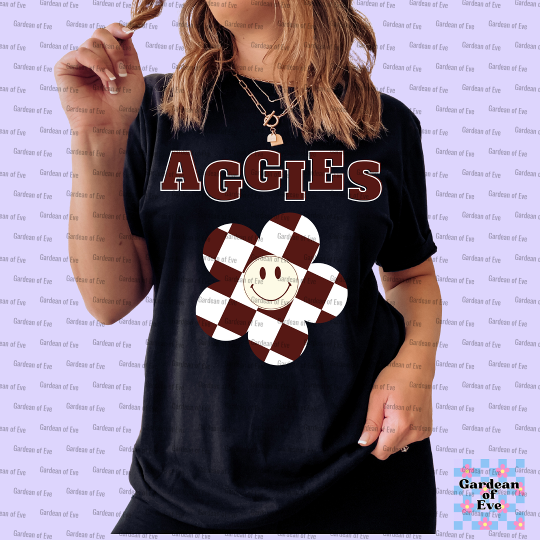 Retro Flower Texas A&M Shirt