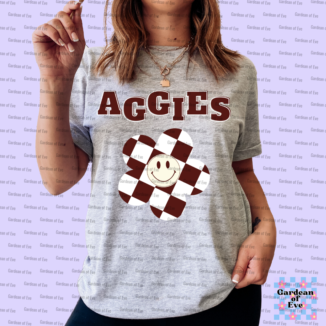 Retro Flower Texas A&M Shirt