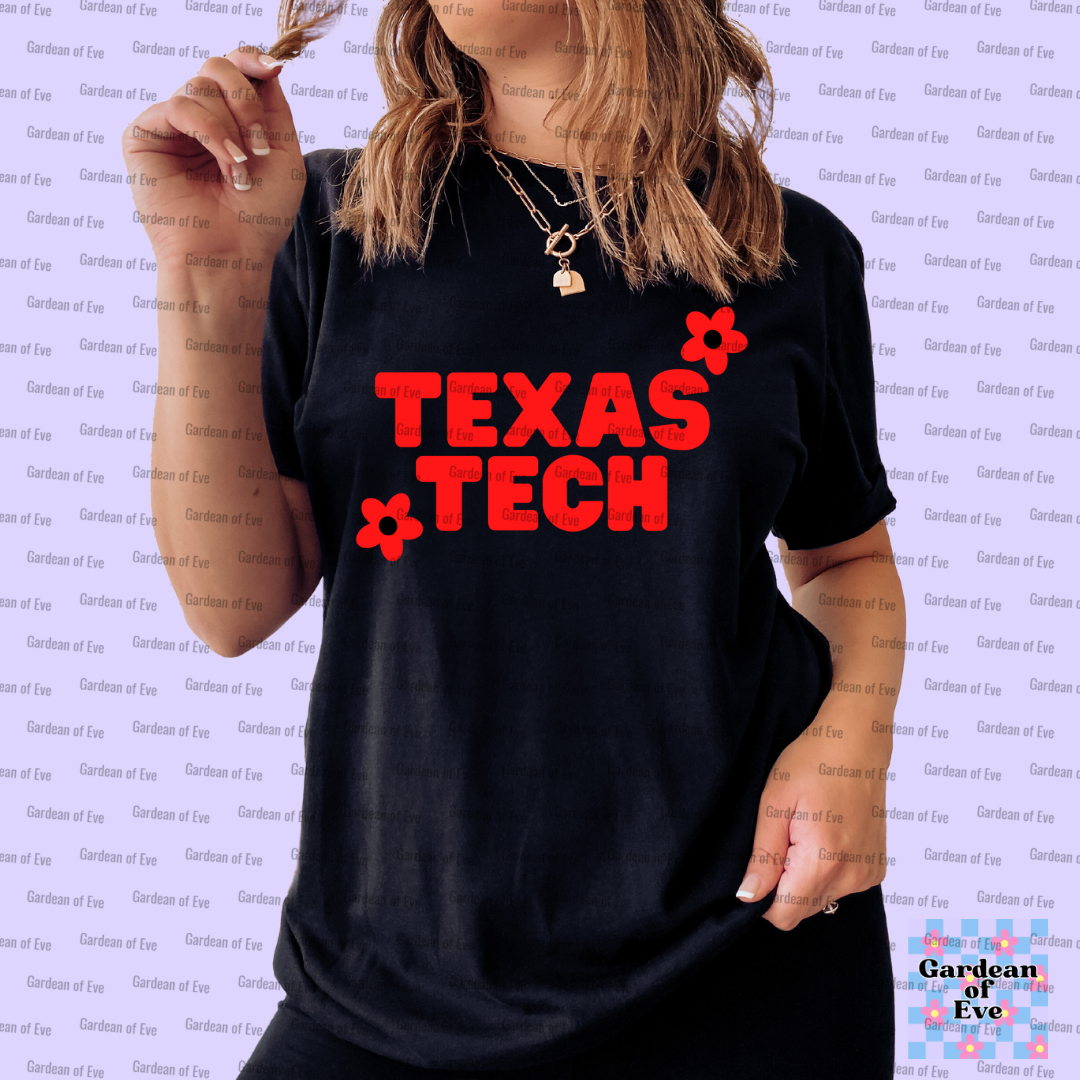 Texas Tech Flowers University Shirt