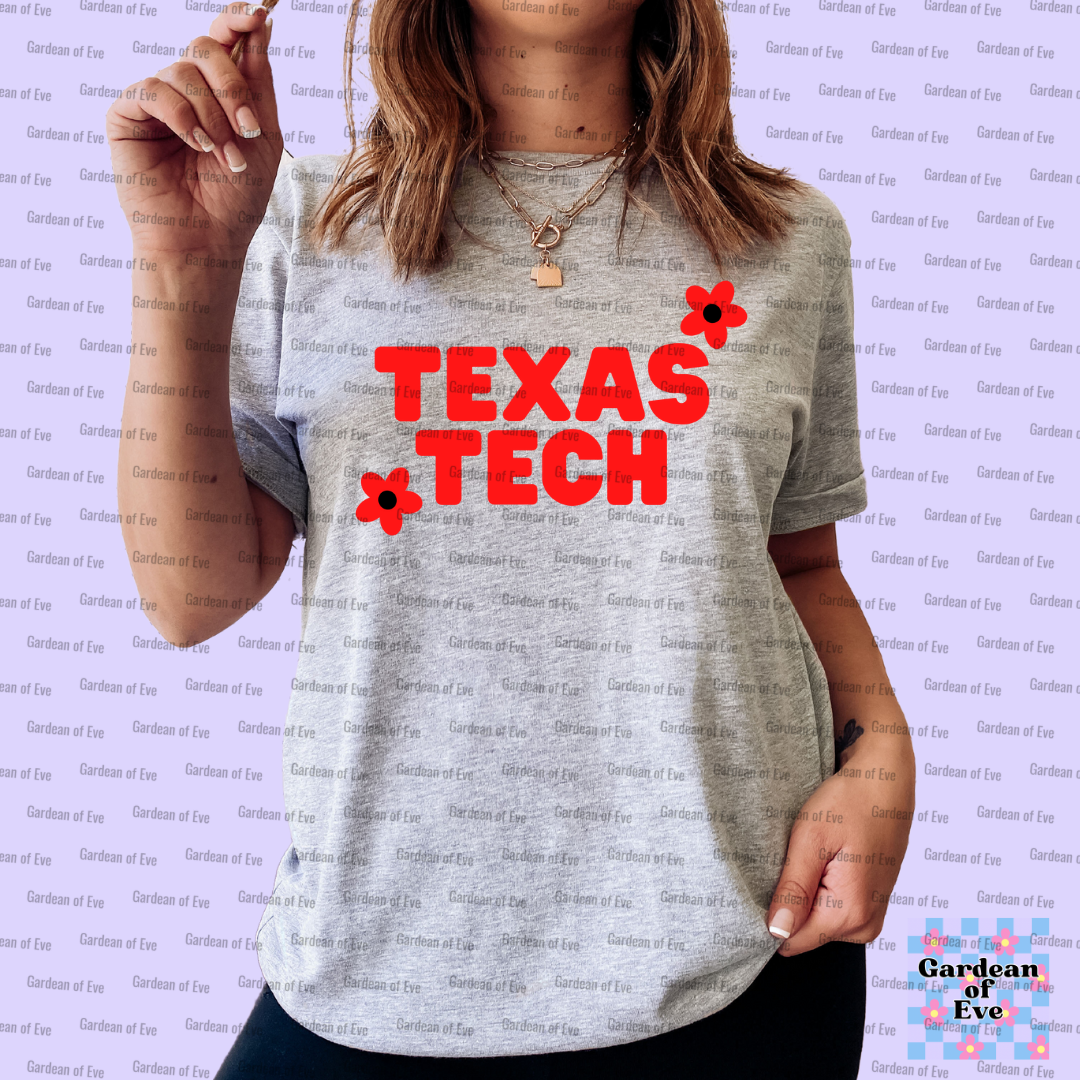 Texas Tech Flowers University Shirt