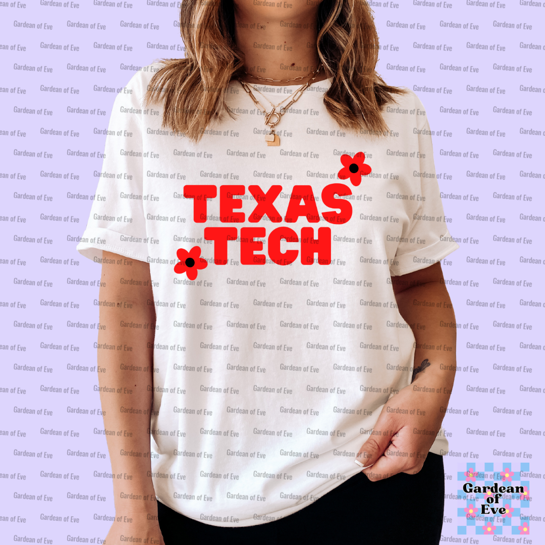 Texas Tech Flowers University Shirt